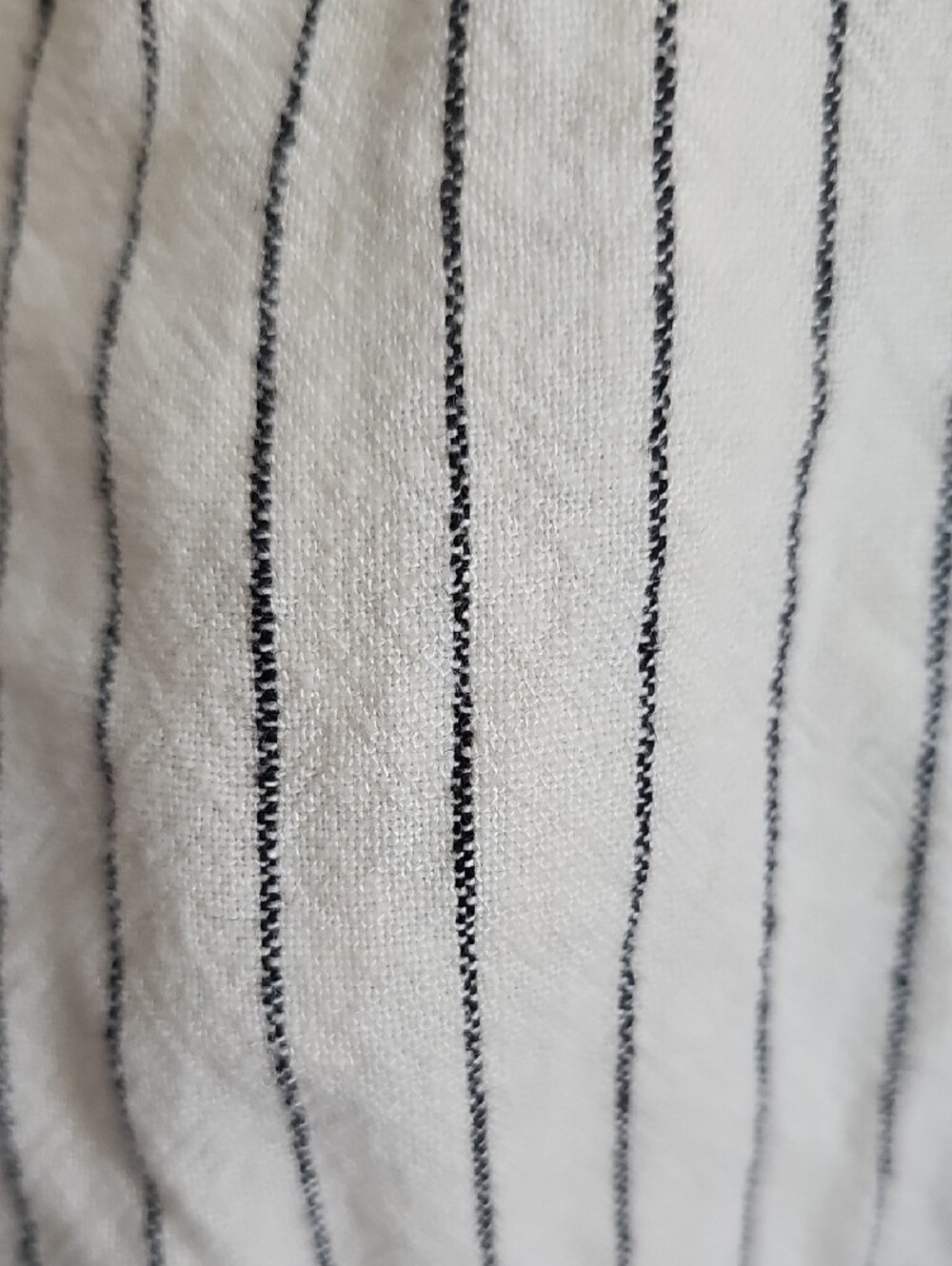 Old Navy Ivory Pinstripe Sleeveless Jumpsuit Embroidered Placket Bohemian Large - Picture 10 of 10